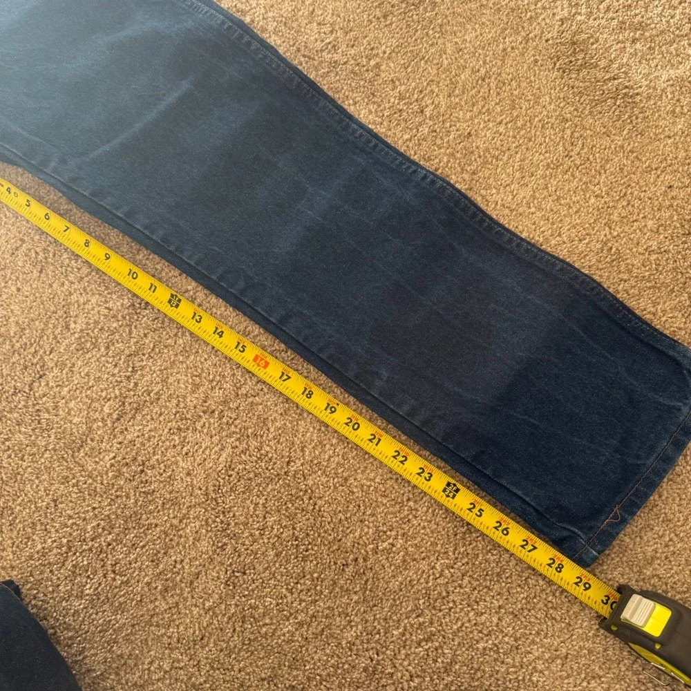 Wrangler Jeans Men 30x29 Dark Wash Cowboy Cut Straight Leg Denim Indigo